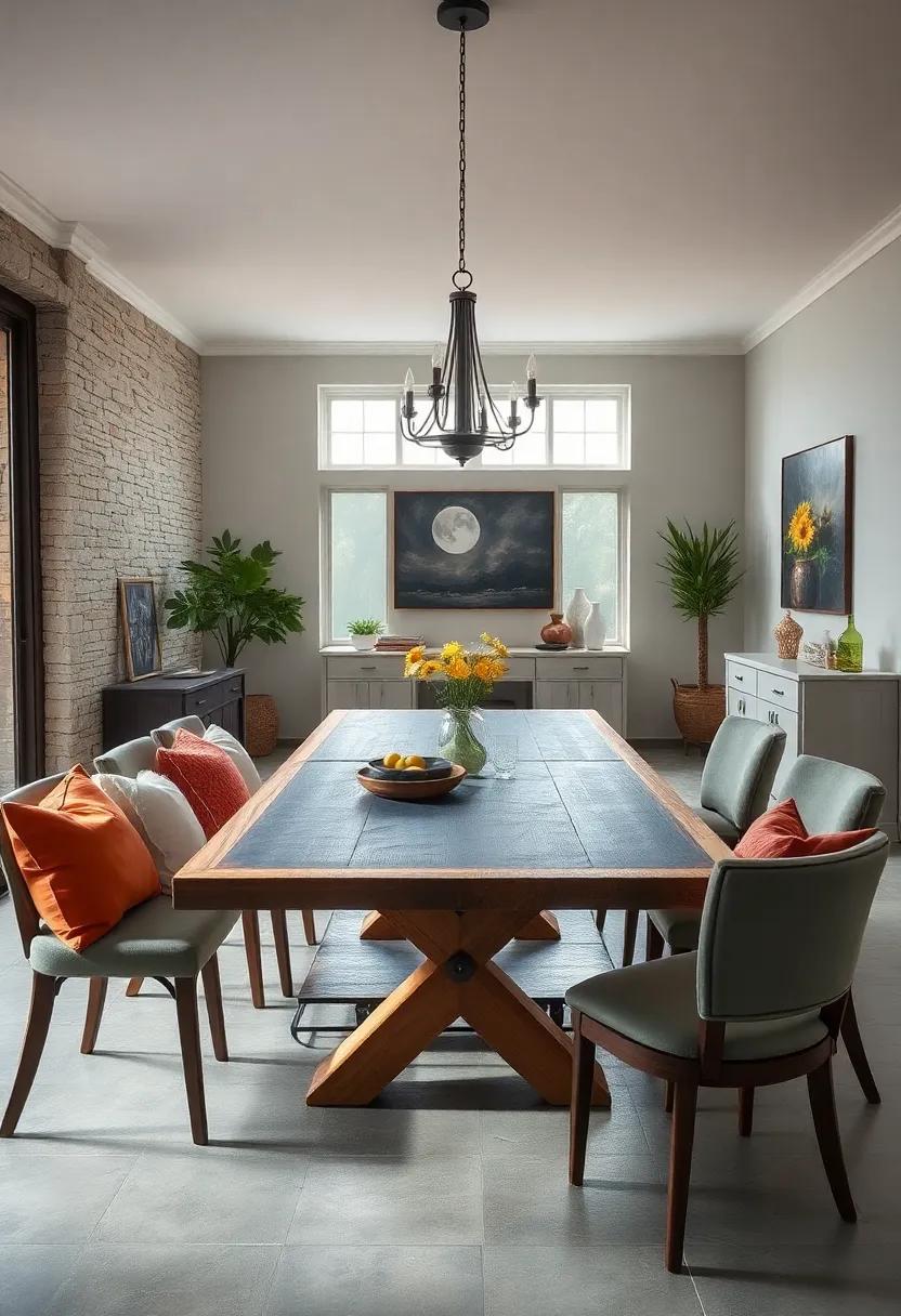 Chalkboard Top Table: Paint‌ the table’s surface with chalkboard paint,​ allowing for ⁣handwritten menus or doodles during meals. This ‍interactive ⁣feature adds‍ a⁣ playful ⁢touch to your ⁢rustic dining experience