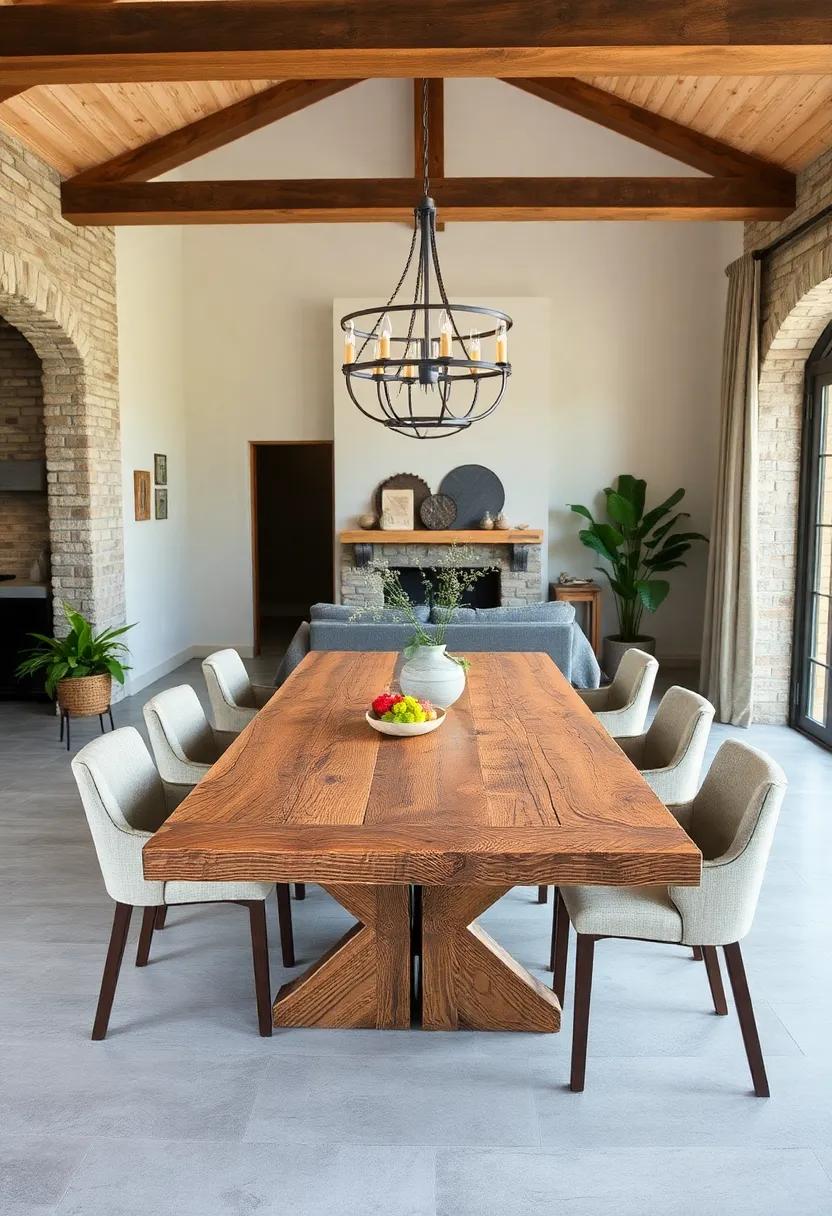 Reclaimed Barn⁢ Wood Beauty: ⁣Transform your dining space with a stunning table ⁢made from ⁤reclaimed barn wood. ⁣Its weathered ⁤finish and natural imperfections tell​ a story that adds charm‍ to⁣ any home
