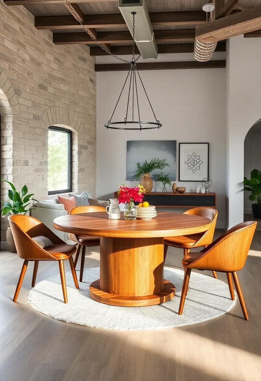 Rustic Reclaimed Spool: Upcycle an old cable spool into a unique dining table. Its round shape and raw wood finish create a‍ casual and ⁤eclectic vibe perfect‌ for ​small spaces