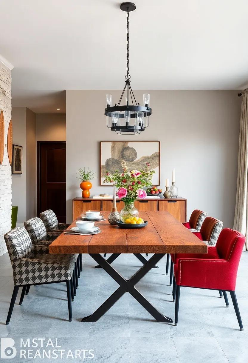 Rustic ​Metal Accents:‍ Add rustic metal legs or inlays‍ to a ‌wooden dining table‍ for ⁣an industrial touch ⁣that complements both⁣ modern and traditional⁢ decor styles