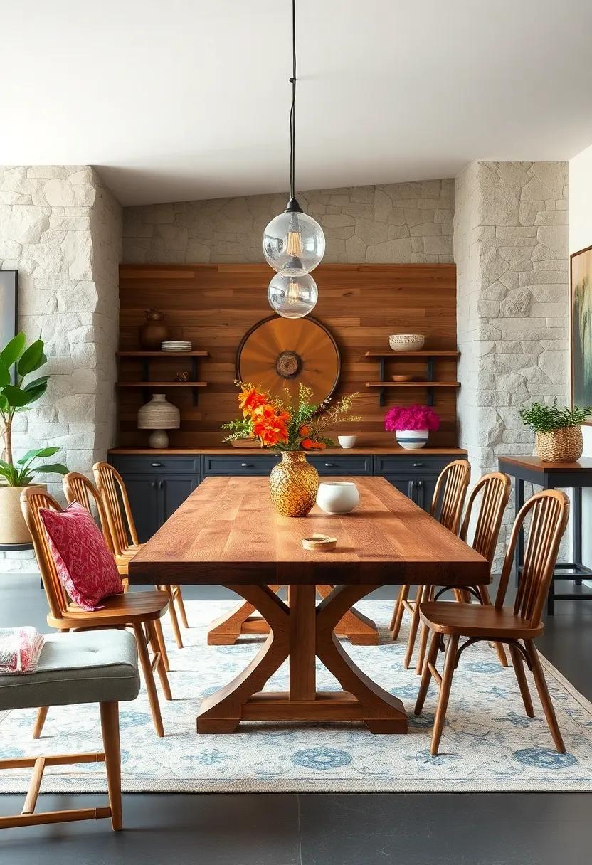 Upcycled Spindle Table: Repurpose old chair ‍spindles into a unique ​dining ⁤table base, showcasing ⁢creativity and sustainability while adding ​visual interest to your rustic home