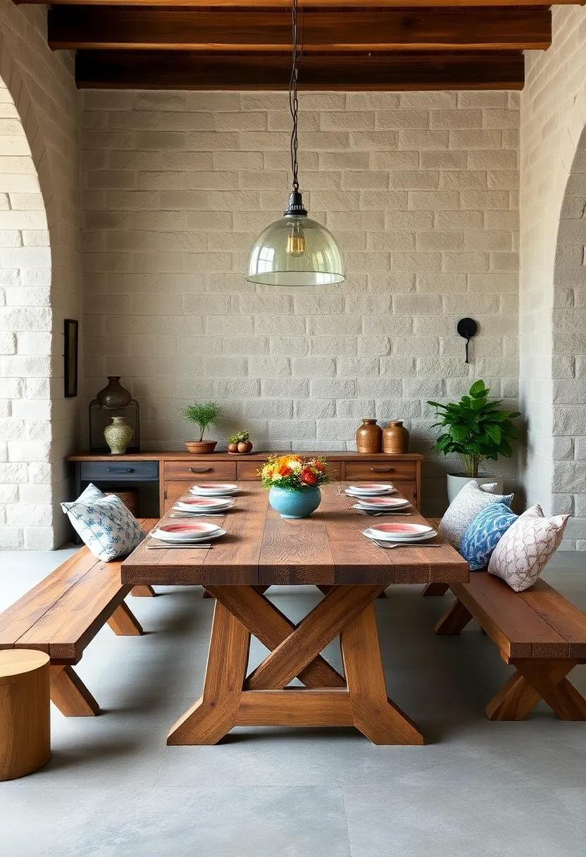 Vintage Picnic Table: ‌Reintroduce the nostalgia‍ of‍ outdoor dining with a vintage picnic table indoors. Its ⁣sturdy construction and ‌spacious layout are ⁢ideal ‌for family‍ gatherings or casual dinners with friends