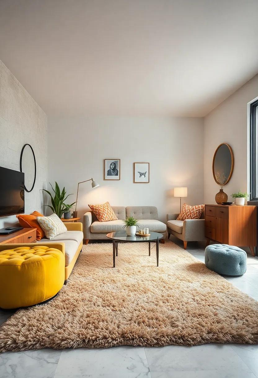 Choose a plush area rug to ⁤add warmth and​ comfort⁣ beneath your ‌feet,creating⁤ a welcoming atmosphere