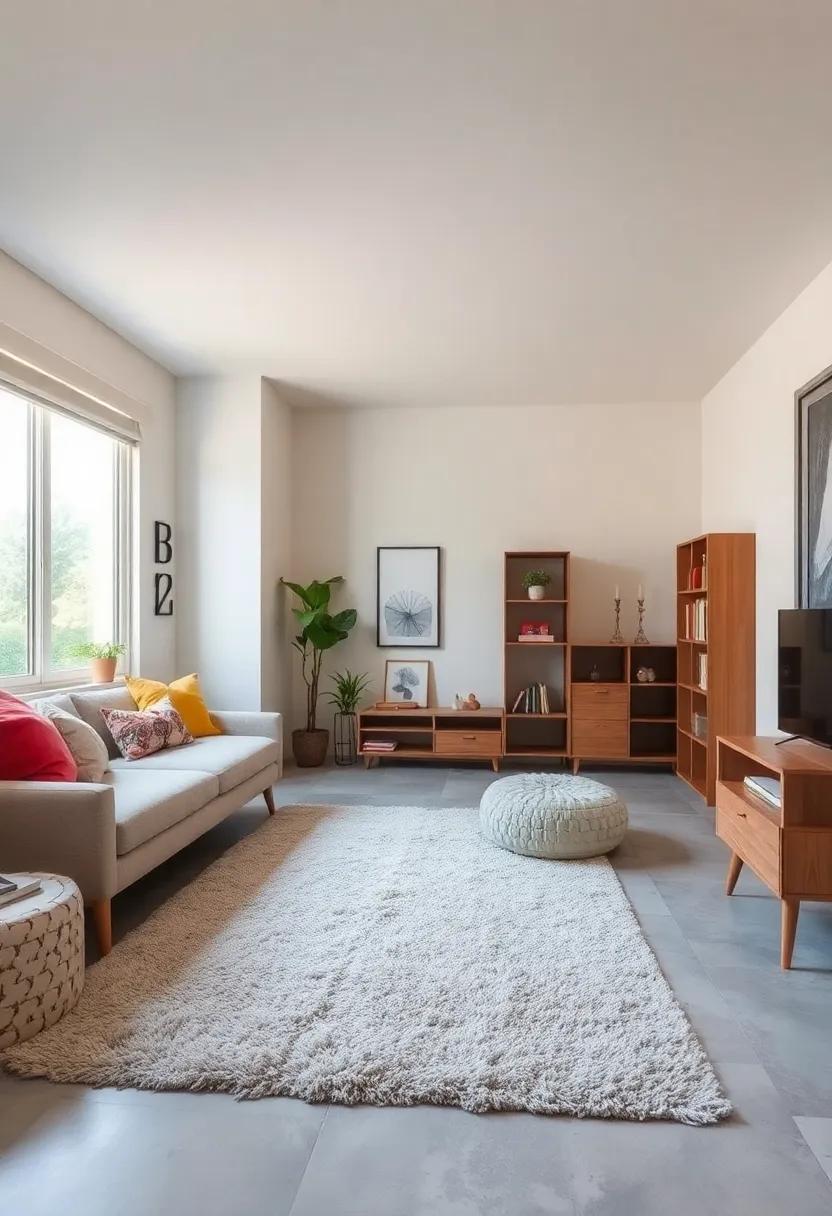 Create ‌a ‌reading nook by placing a⁣ soft rug near⁢ a window or bookshelf, inviting cozy reading ​sessions