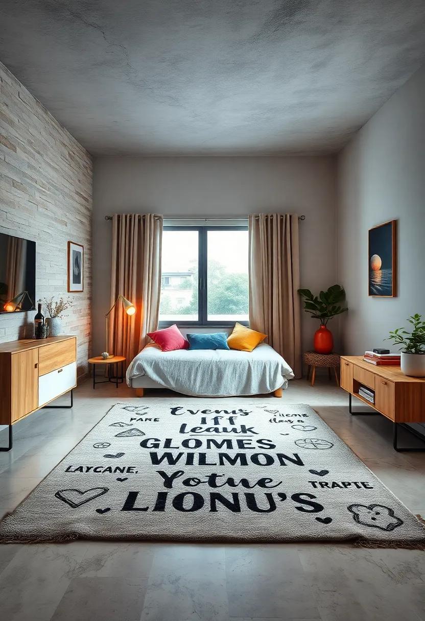 Incorporate a rug with inspirational quotes ⁢or designs⁢ that‌ motivate and⁣ resonate with your teen's ‌aspirations
