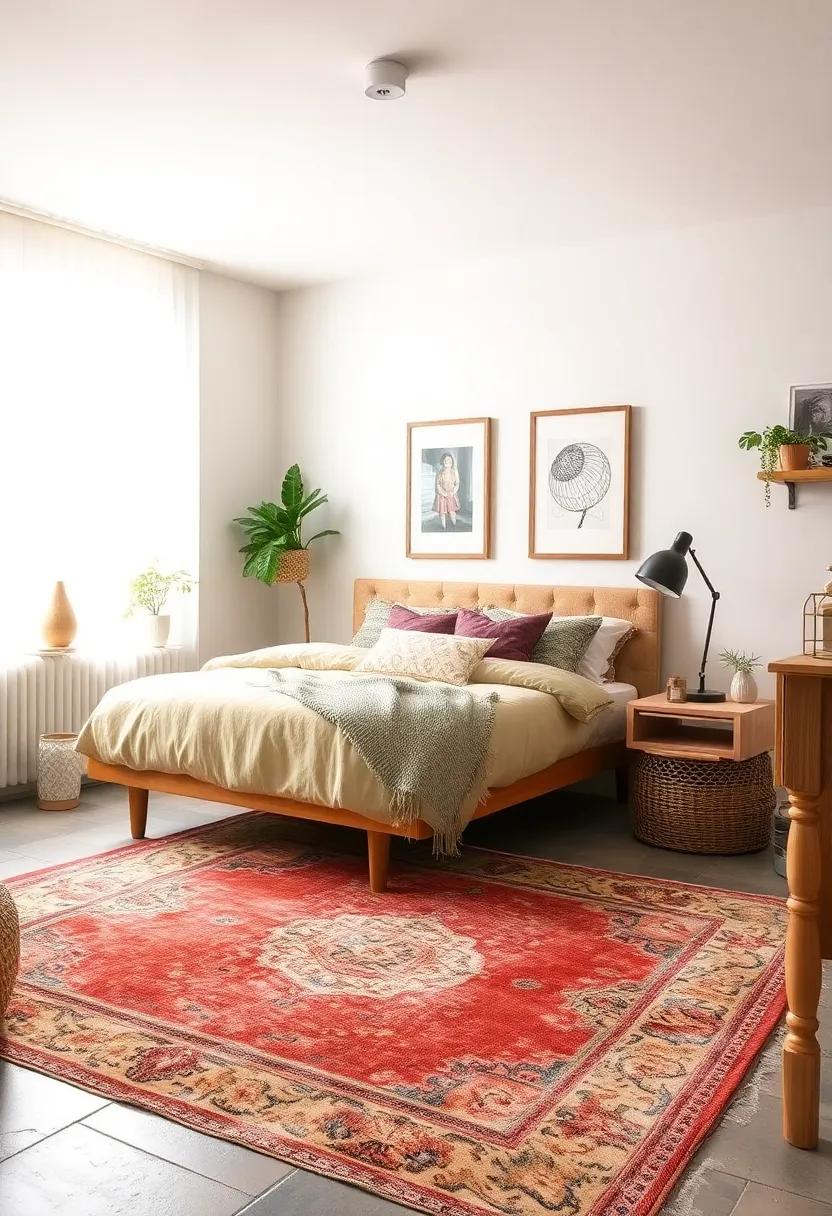 Embrace ​a vintage vibe with an antique-inspired ⁣rug that adds character and charm to the room