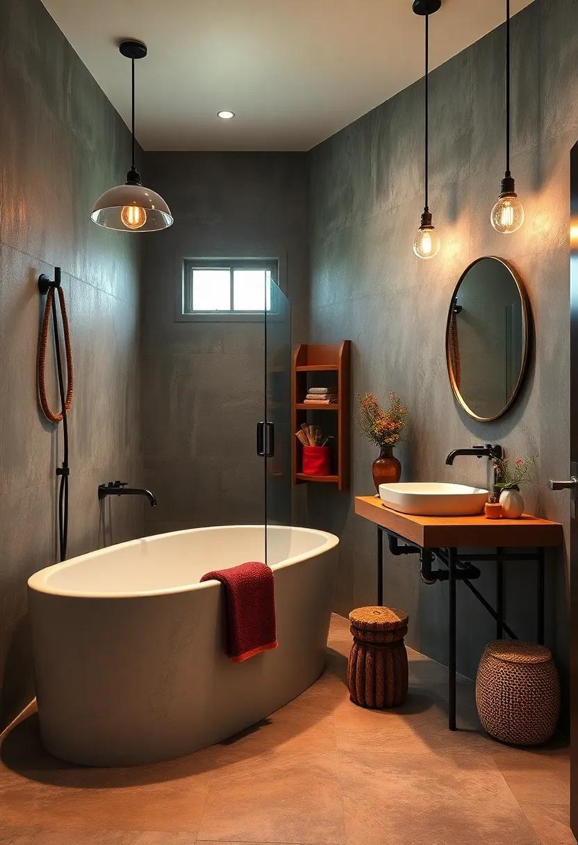 25 Unique Ways to Style an Eclectic Bathroom with Industrial Fixtures