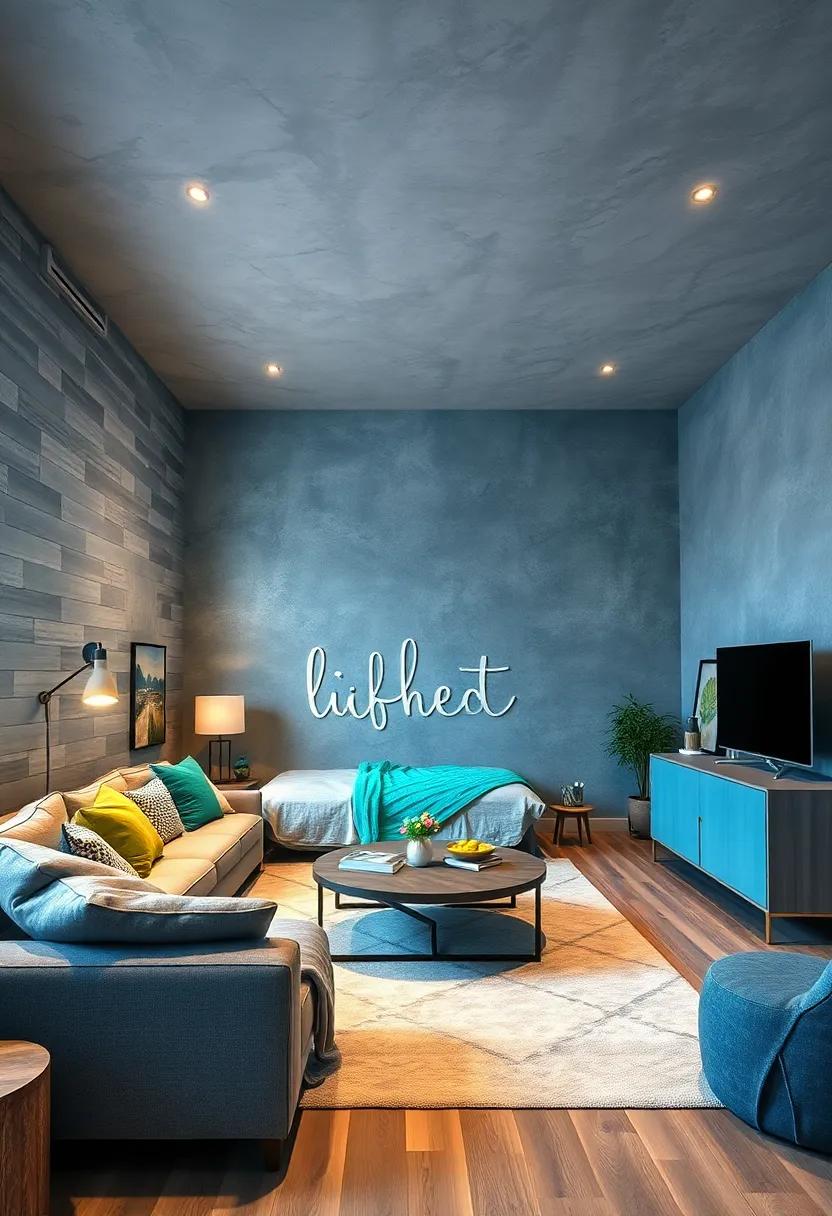 Textured Wall Treatments: Experiment with wall decals or removable wallpaper to add‍ unique textures and ​patterns⁣ without permanent commitment