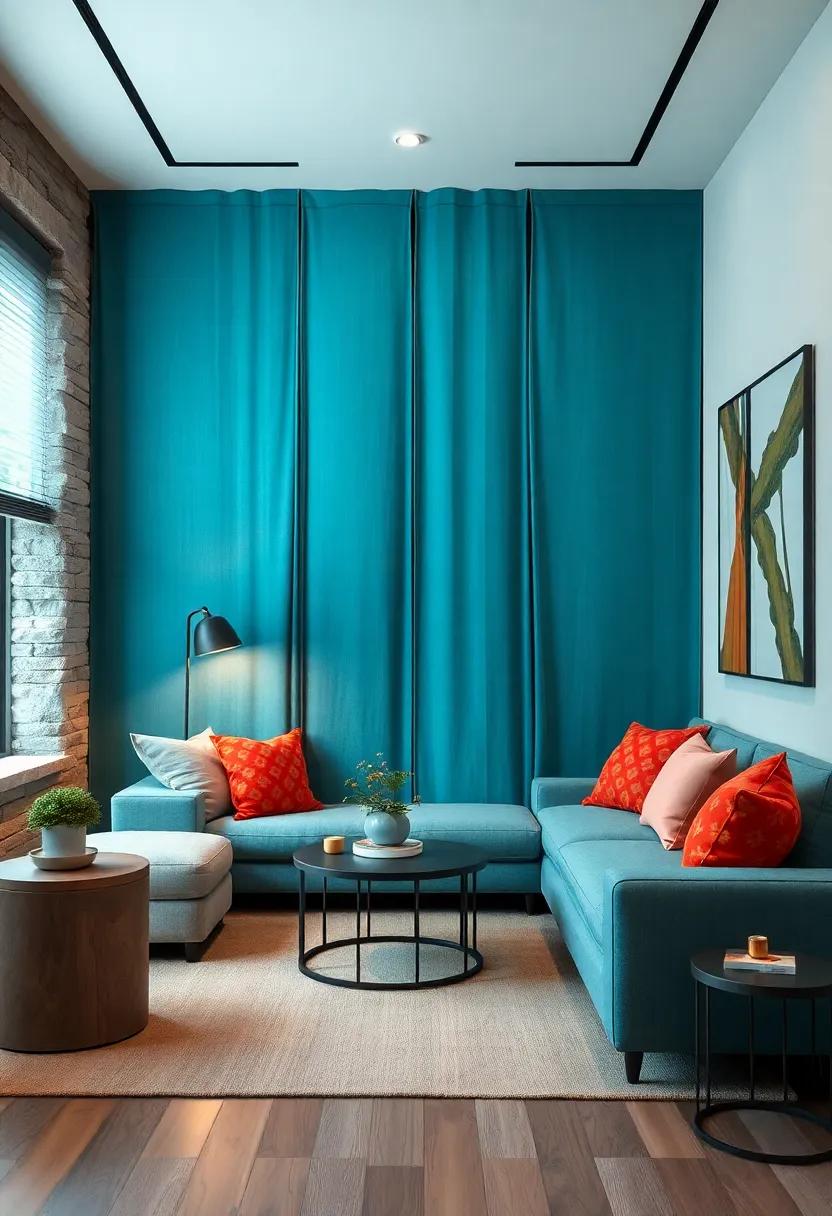 Creative Space⁣ Dividers: ⁤If​ the room serves multiple​ purposes, use stylish dividers in aqua or grey to delineate zones without closing off the space