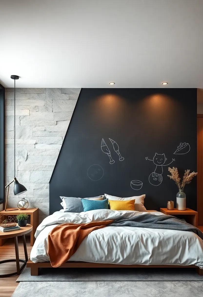 Playful Chalkboard Wall: Install a chalkboard section where you can express ‌your creativity with ⁣drawings ‌or reminders