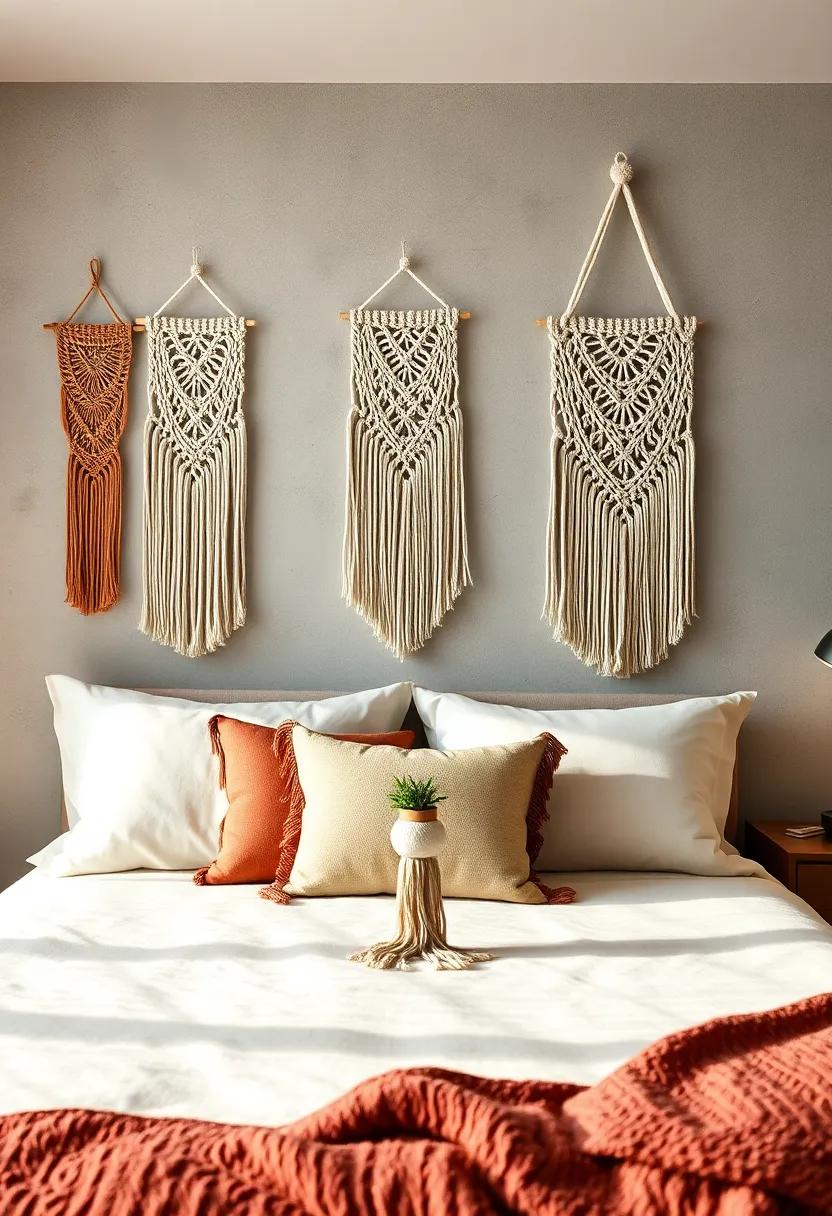 Showcase Plants: Hang macrame plant holders alongside your wall hangings to⁤ integrate greenery and bring life⁣ into‍ your breezy ⁤bedroom
