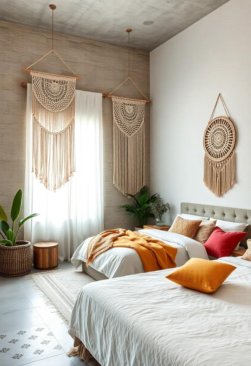 Incorporate Fabrics: combine macrame with‌ soft fabrics like linens or cottons in your⁤ bedding⁤ and curtains for a coherent and‍ layered​ look