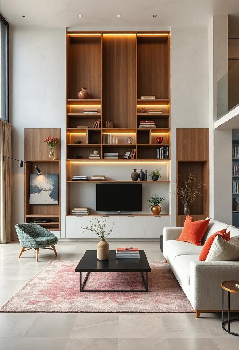 Elegant Dividers: Utilize ‌built-in shelving units ‍as⁤ room dividers, creating distinct zones in an open layout⁣ while still maintaining visual connectivity