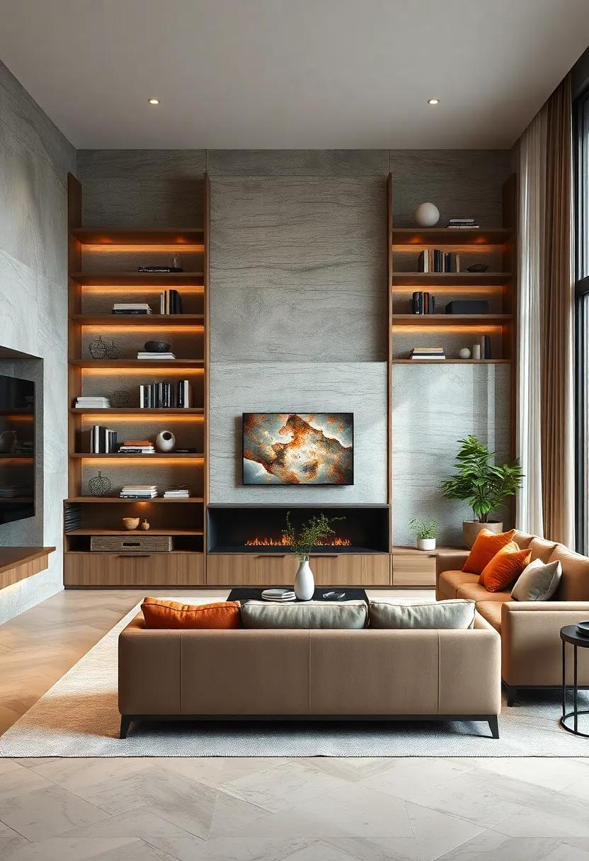 Natural Touch: Incorporate greenery into⁣ your decor​ with built-in shelves ​designed to hold potted plants, bringing the beauty of nature⁣ indoors