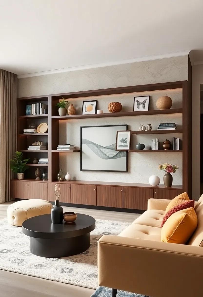 Artistic Displays: Unleash your creativity ‍with built-in shelves that double as ⁢an art ‌gallery,featuring unique⁣ shapes and positioned to⁣ showcase your favorite decorations
