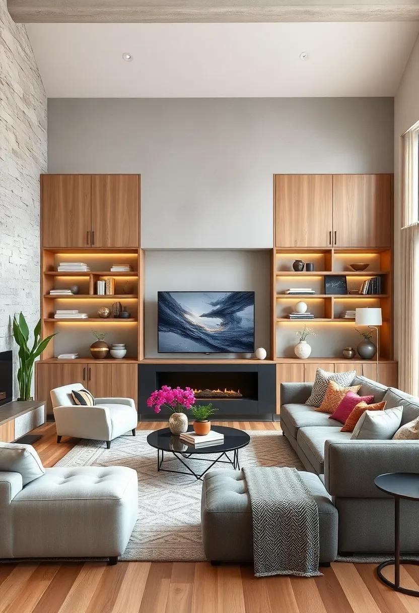 textured Layers: Opt for built-ins ‌that incorporate various textures—like ⁤wood, metal, ​and ⁤glass—to add depth and interest to your storage solution