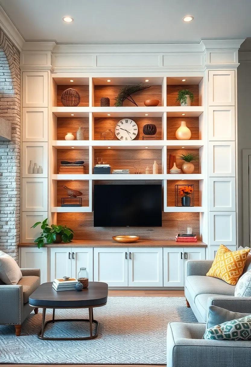 Rustic Charm: Embrace the warmth of farmhouse-style built-ins that combine⁢ reclaimed wood and white cabinetry for a cozy,inviting atmosphere that‌ feels like home