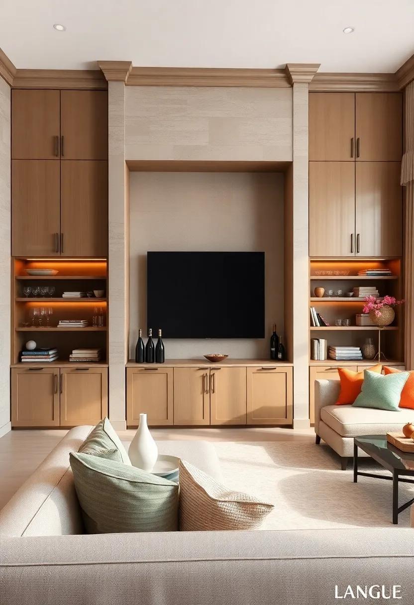 Hidden Wine Storage: Integrate ​stylish wine racks within your built-ins for a sophisticated twist on storage that⁣ also complements‍ your entertaining lifestyle