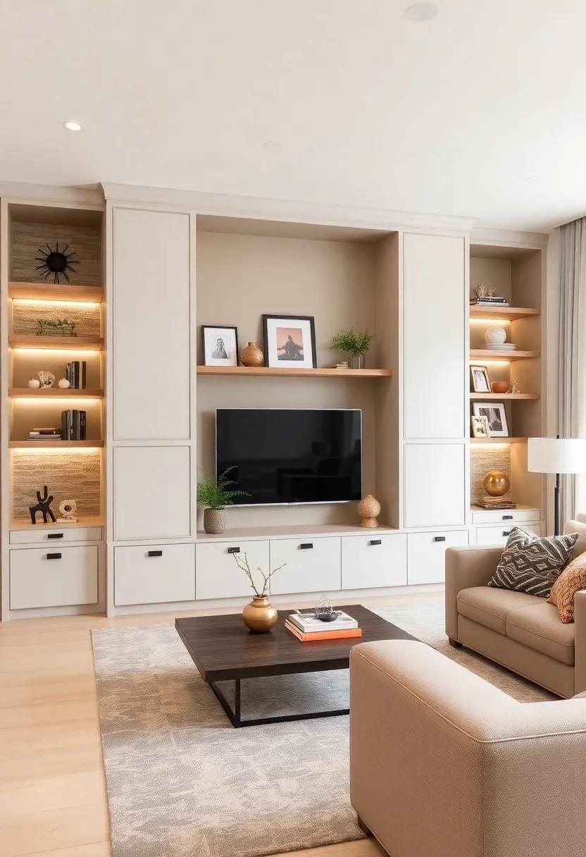 Family Memories: Design custom built-ins with⁣ photo⁤ frames and memorabilia space, turning ⁣your living room into a personalized gallery of cherished moments