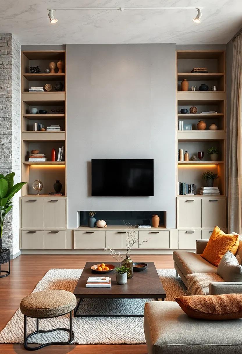 Eclectic Style: Break away ⁢from traditional uniformity with asymmetrical built-in shelving that ‍reflects your eclectic taste and‌ showcases⁤ an array of collectibles