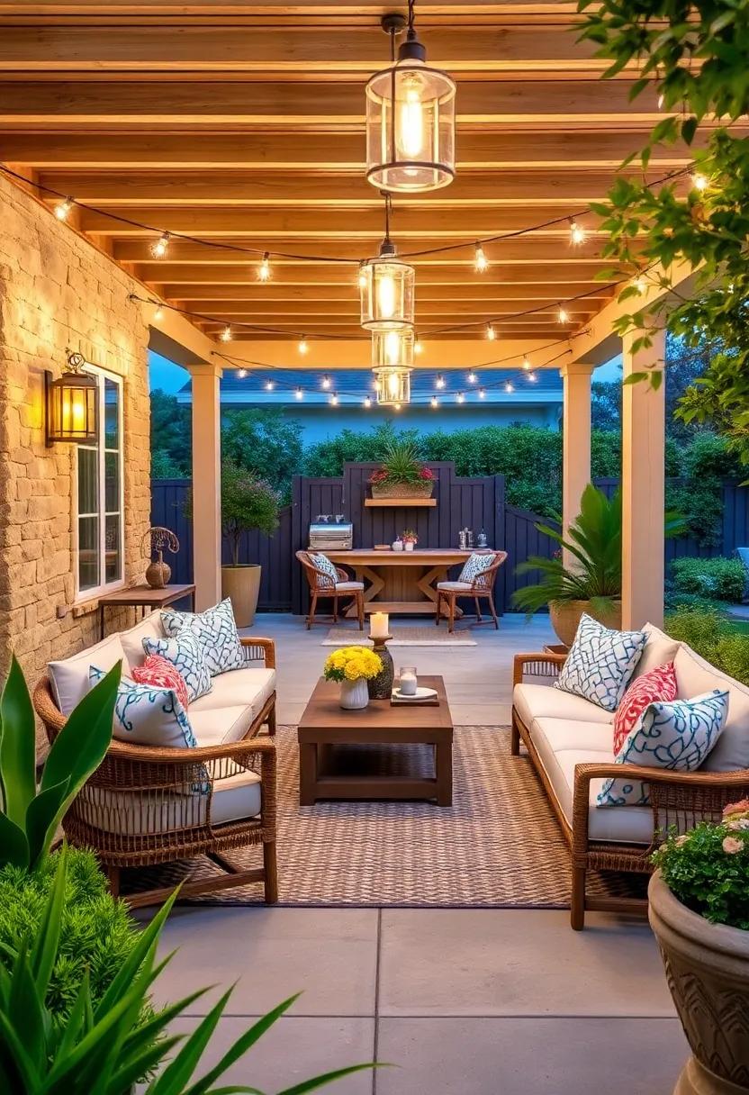 Outdoor Lighting Magic: Hang string lights,lanterns,or tiki torches to​ create a magical atmosphere⁤ as twilight⁢ descends