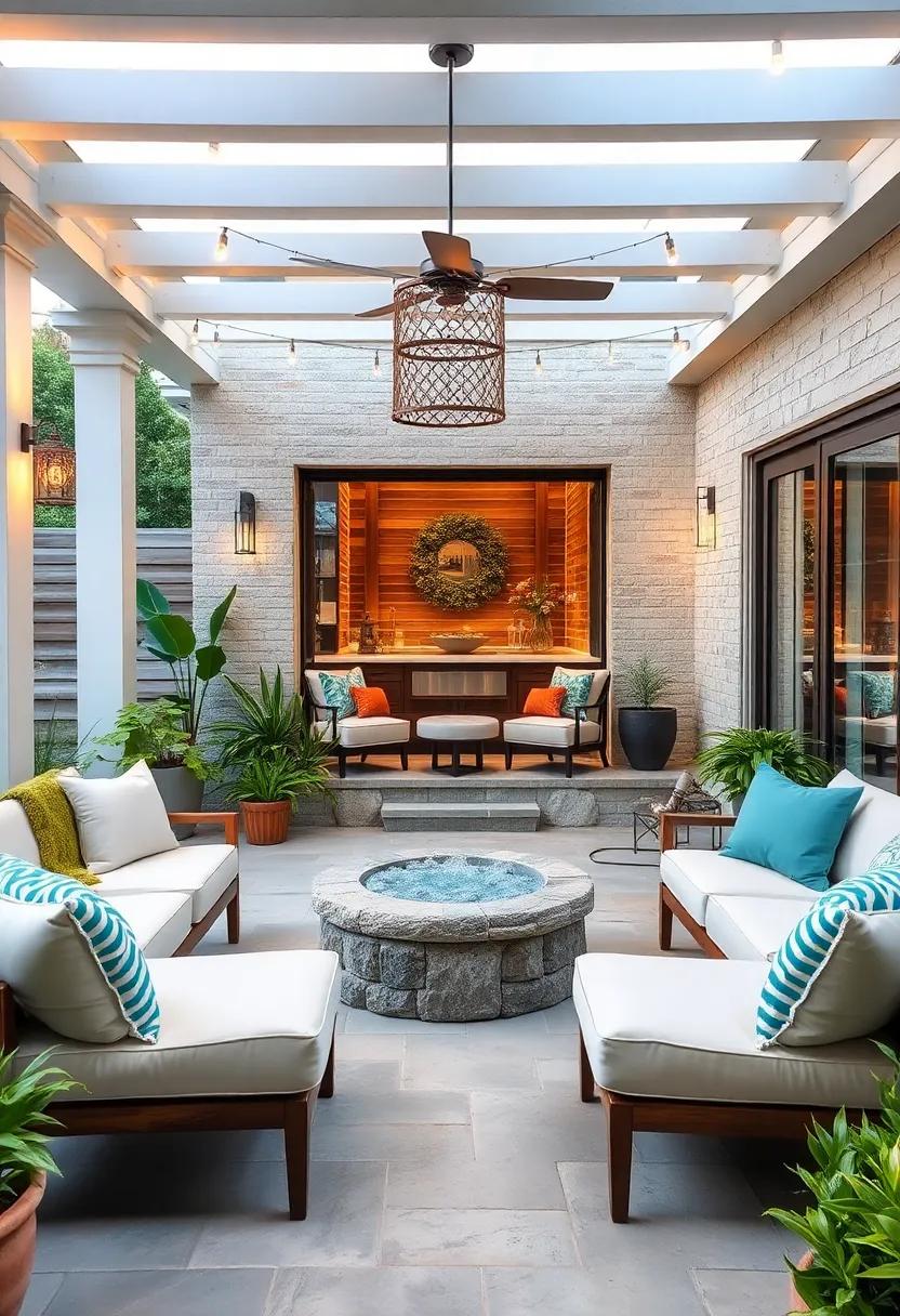 Bubble ‌Lounge: Infuse a touch of whimsy with a bubbling water feature that brings soothing sounds of flowing water