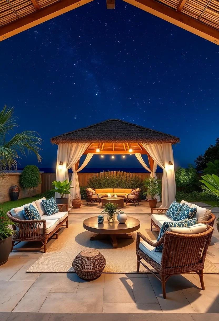 Starry Night Gazebo: Build ⁤a gazebo with‌ a thatched roof⁤ where you can stargaze ⁤while feeling the gentle ocean breeze