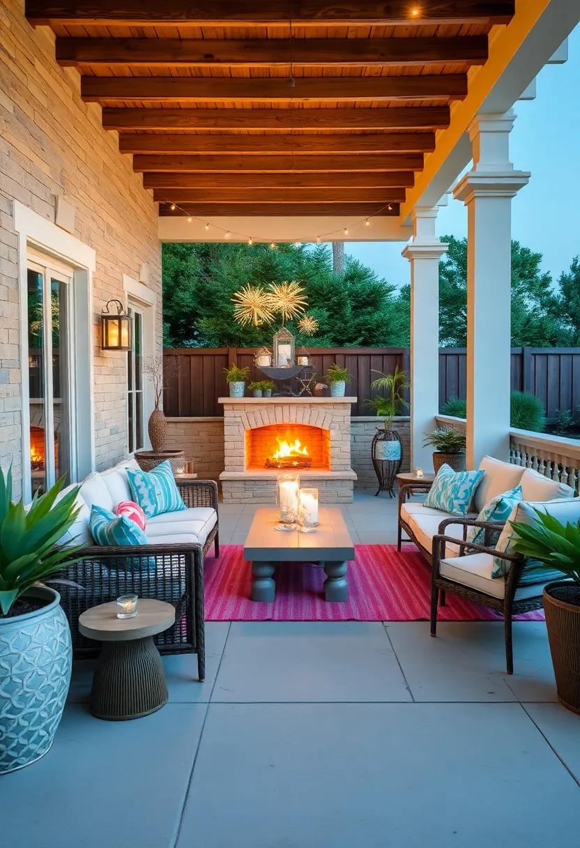 Cozy Fire Pit: Create a ⁢central gathering⁣ spot with a fire ‍pit surrounded ​by comfortable seating ‌for ​chilly seaside evenings