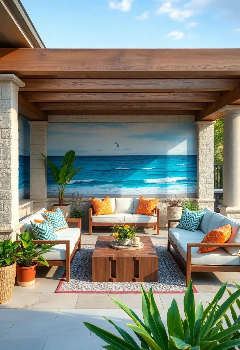 Artistic⁤ Murals: Commission a mural depicting seaside landscapes⁤ to become a ⁢stunning backdrop for your ⁣patio ⁣space