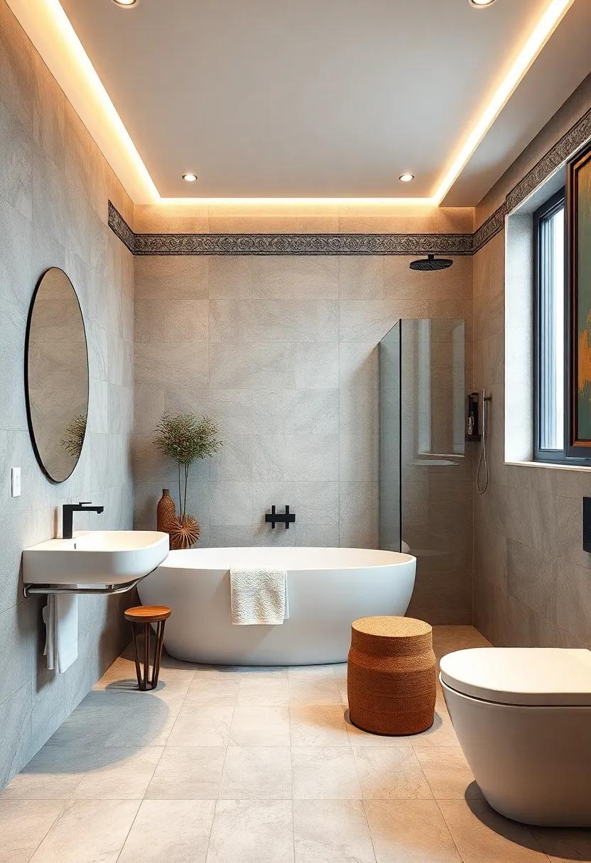 Statement Borders: ⁢Explore the impact of decorative border​ tiles that can​ frame​ your space and create ⁤defined⁣ areas within your bathroom