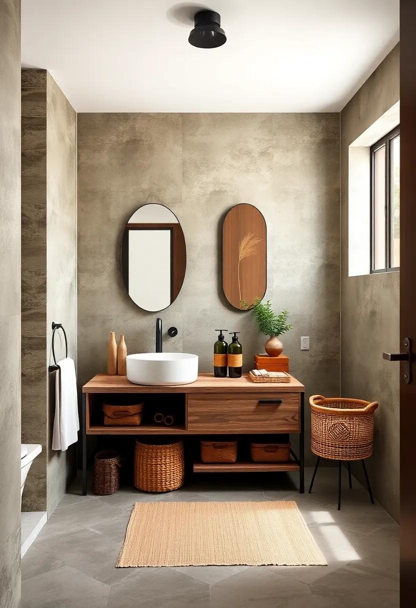 Clever Storage: Utilize under-sink cabinetry or artisanal baskets to maintain ​an organized space without compromising style