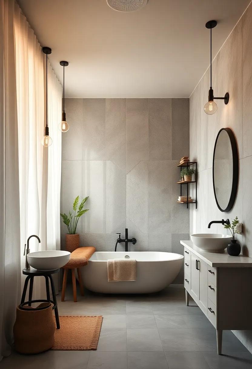 Light and Airy: Use sheer⁣ curtains or⁣ frosted glass to maintain an open feel ⁤while contrasting with heavier industrial elements