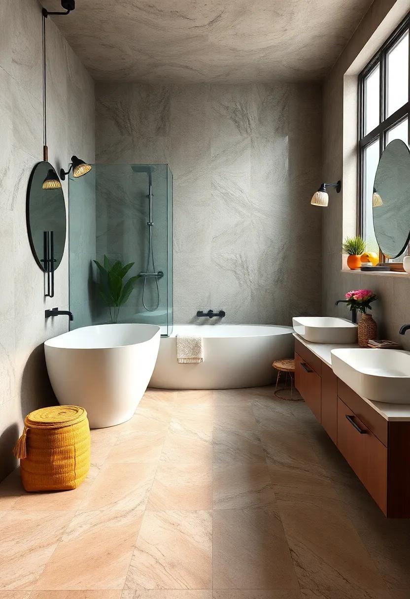 Unique Flooring: Consider using patterned tiles or painted concrete for a striking floor that complements industrial‍ fixtures