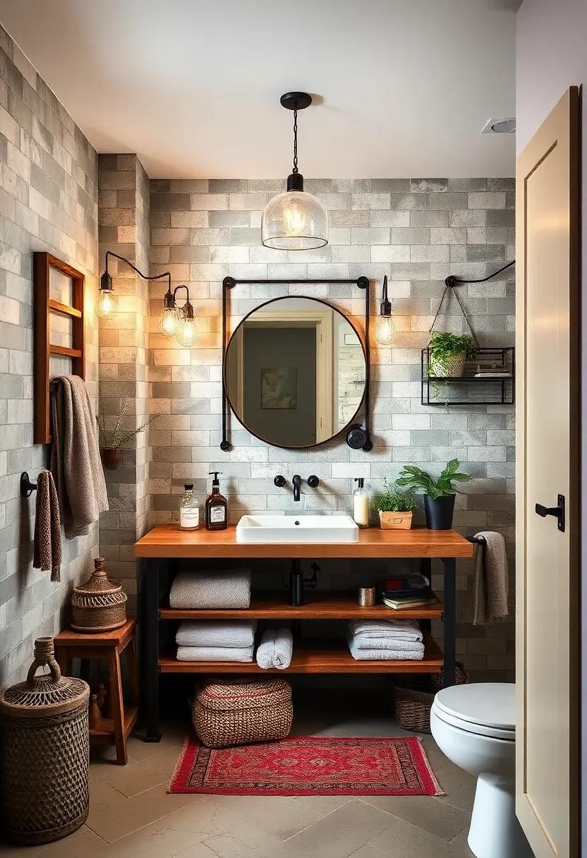 Vintage Furniture: Use a repurposed industrial workbench as a bathroom vanity for ‌a unique touch that blends functionality ⁤with style