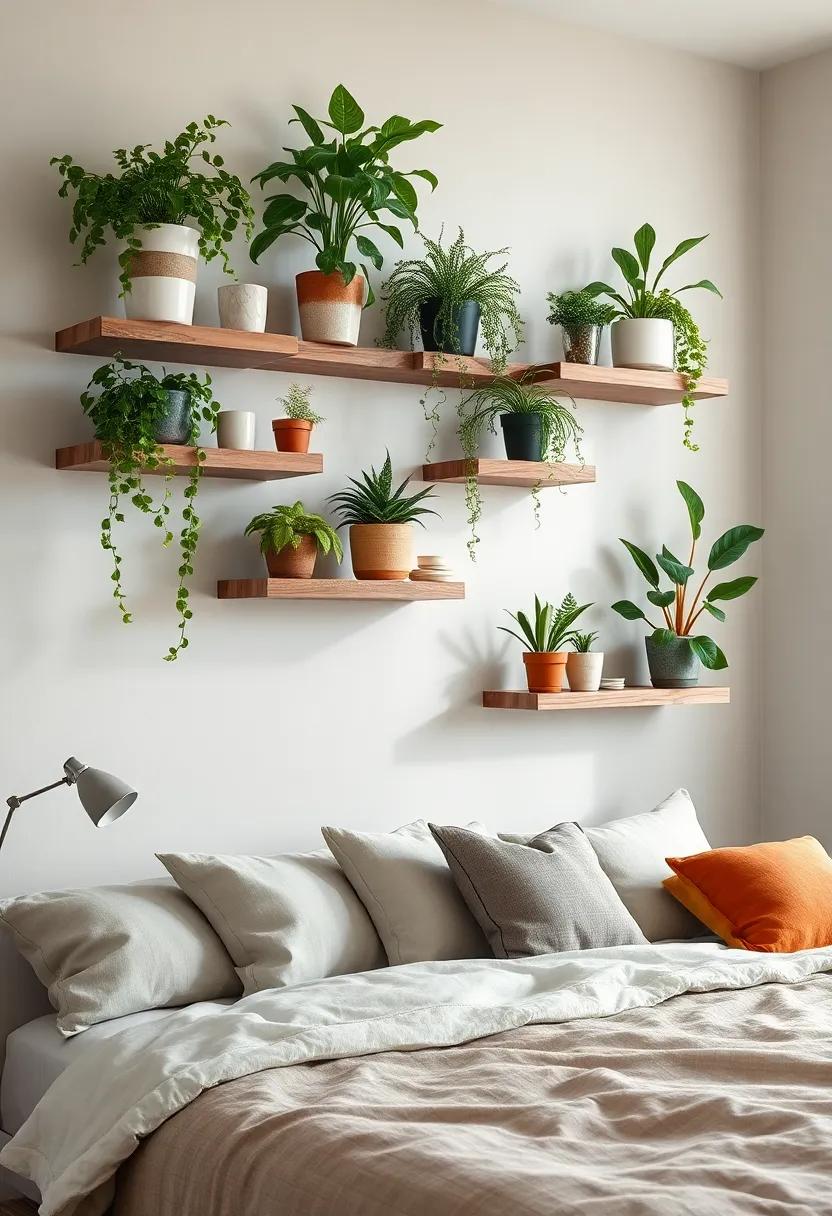Botanical ​Bliss:‍ Adorn your floating⁤ shelves with an array of ⁣potted plants, from ⁢succulents to​ hanging ferns, bringing ⁤a⁤ touch⁤ of nature indoors and ‌purifying the air
