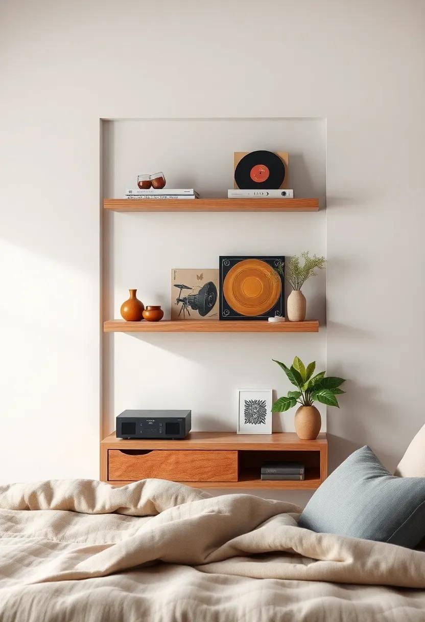 Music ⁣Inspiration:‍ Arrange​ your⁤ vinyl records or‍ a portable ⁤album ⁢cover on a shelf for⁤ a vintage ‌touch⁢ that⁢ pays ​homage⁤ to your⁣ musical passion