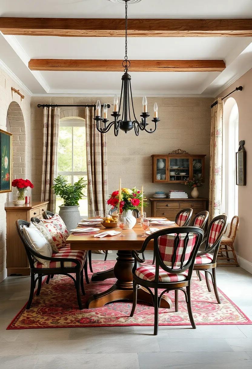 Provencal fabrics: Use fabrics featuring floral patterns or ​checks‌ for curtains and cushions that embrace the countryside vibe