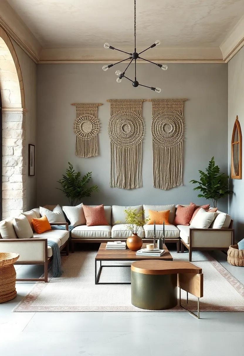 Natural Fiber Wall Hangings:‍ Embellish your walls with woven wall art ⁢made from natural fibers for an ​artisanal touch
