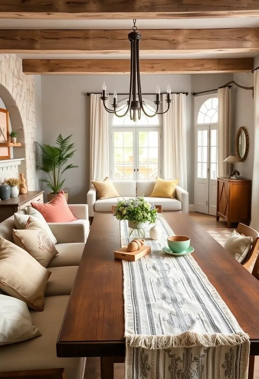 Distressed⁢ Cotton Table​ Runners: enhance ‌wooden surfaces with soft, distressed runners that bring an inviting laid-back ‌vibe