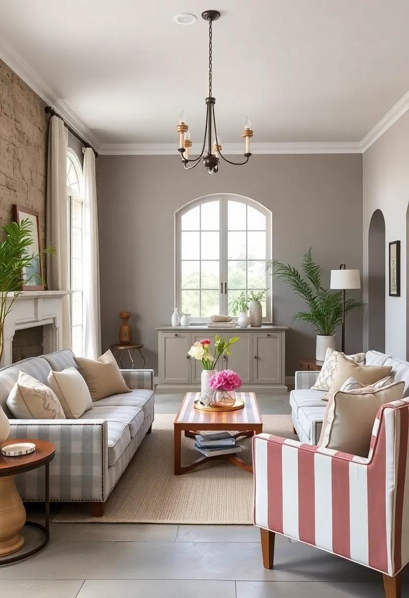 French Striped Tablecloths: Use striped tablecloths for side tables to introduce sophisticated yet casual ⁣French decor