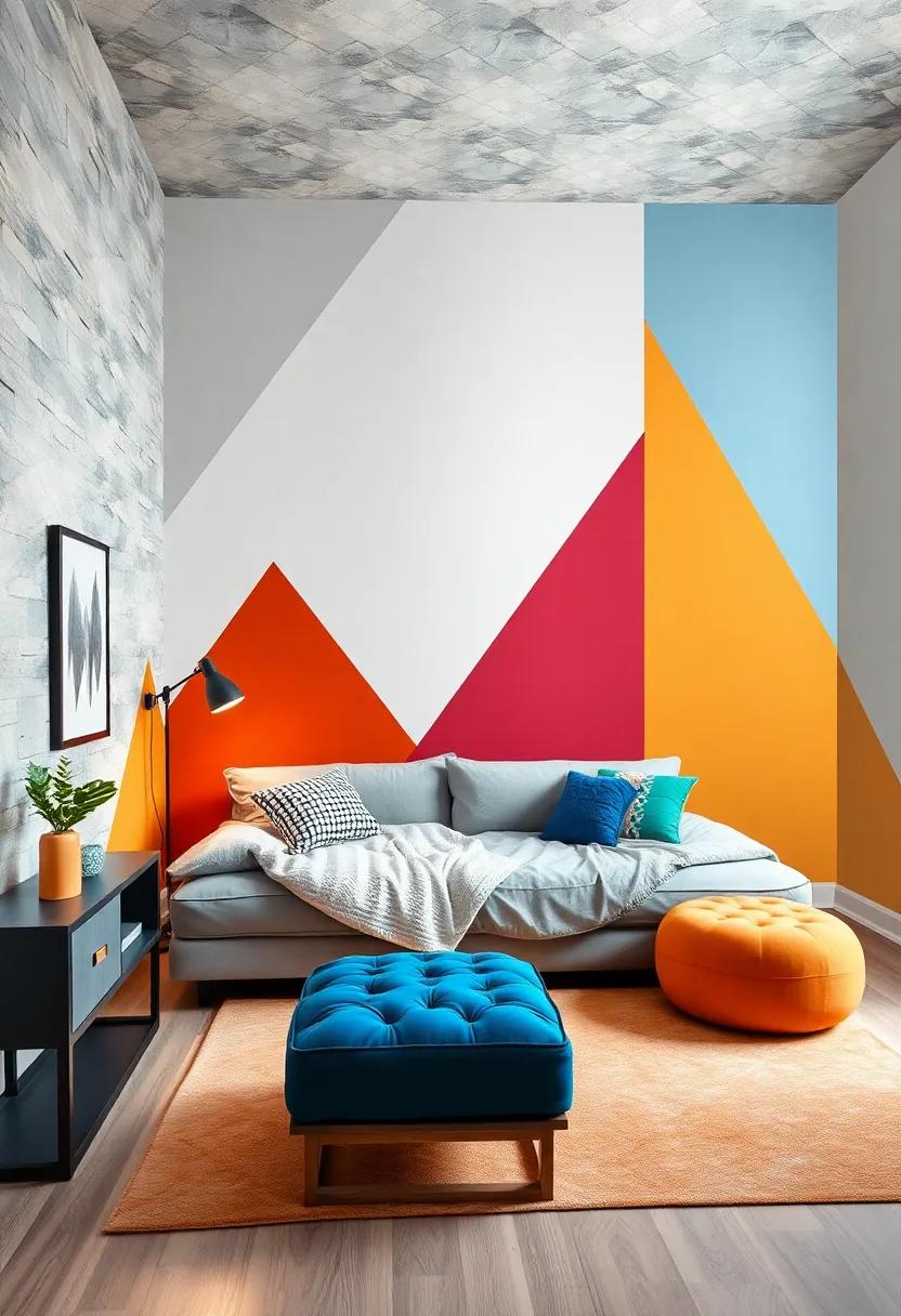 Color Gradient: Experiment with a gradient of ⁢geometric shapes in a single hue for a contemporary ‍and‌ visual pop