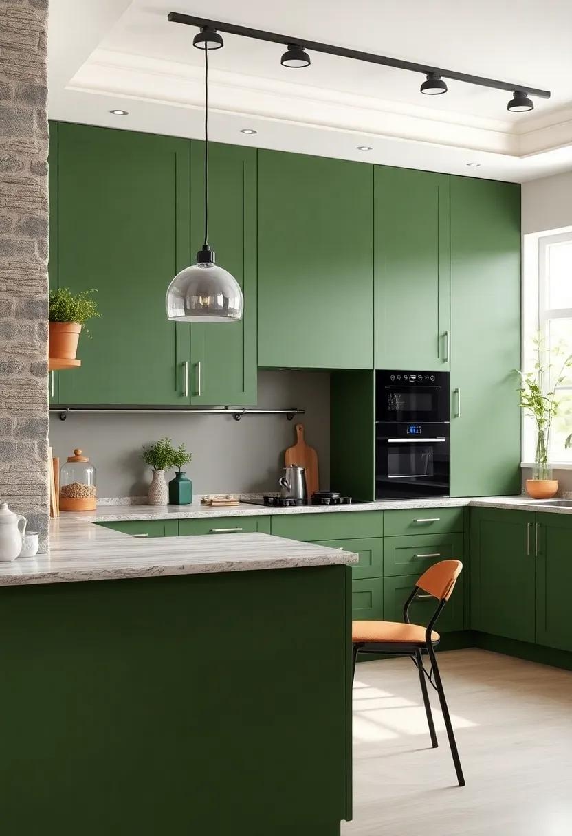 matte Finish Mystique: Opt for a matte ⁤green finish that lends an elegant touch to your ‍kitchen, minimizing glare and ‌enhancing textural depth