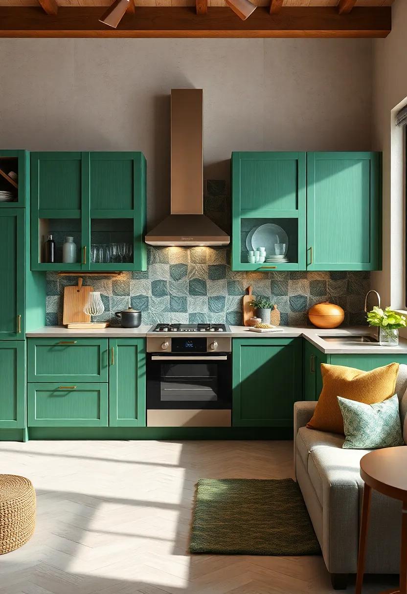 Playful Patterns:⁢ Get creative with patterned cabinet doors in green hues, adding a ⁤fun and ​unique twist while maintaining​ a sophisticated look