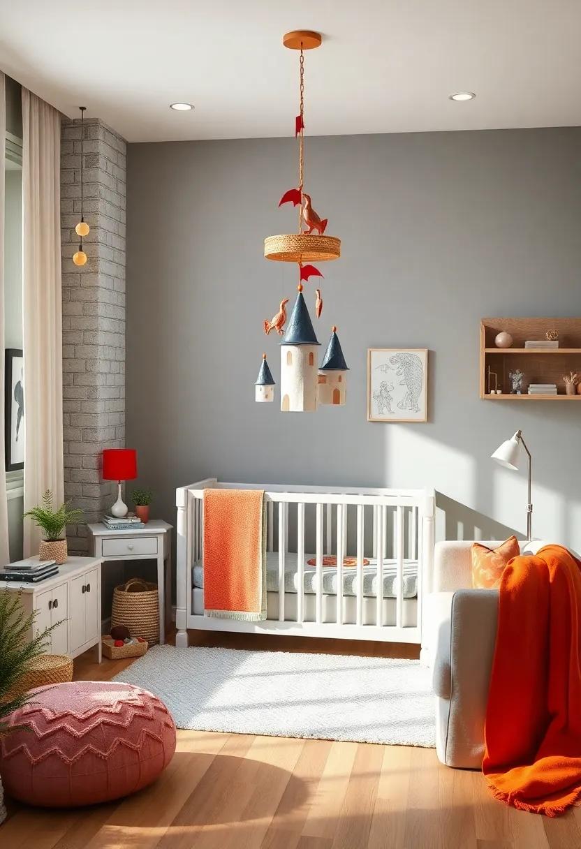 Castle-Inspired ‍Crib Mobile: Design a ‍crib mobile ⁣featuring mini castles,‌ dragons, and knights ​for enchanting‍ views as your baby drifts off to sleep