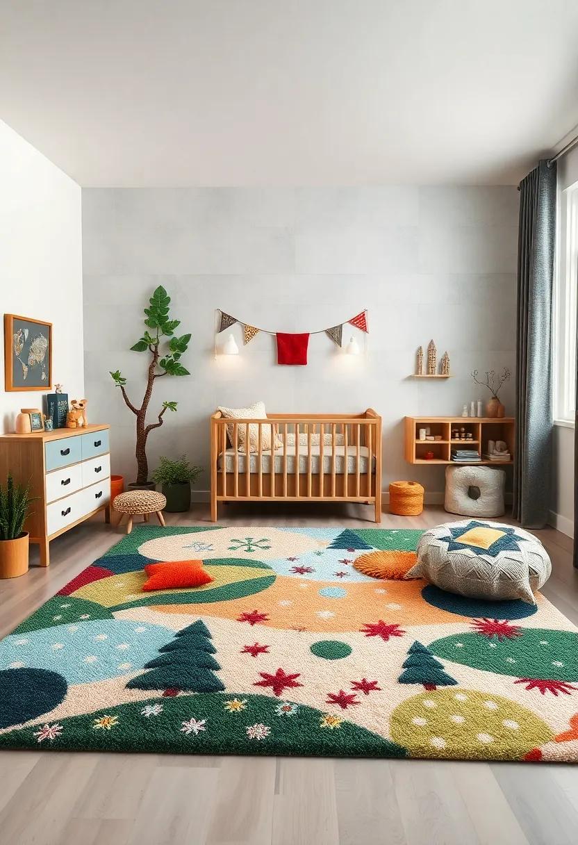Enchanted Forest Rug: Lay‍ down a plush rug featuring meadows and forests ⁤to create⁤ a magical kingdom theme, perfect for floor play ⁢and adventures