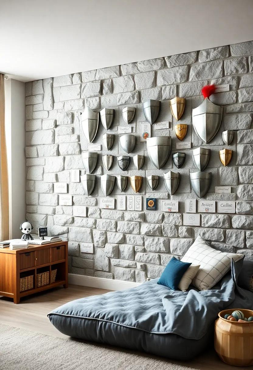Interactive Armor Play ‍Wall: Install⁢ a magnetic play wall with knight name tags and armor cards for your child‌ to mix and match in their own ⁣imaginative battles