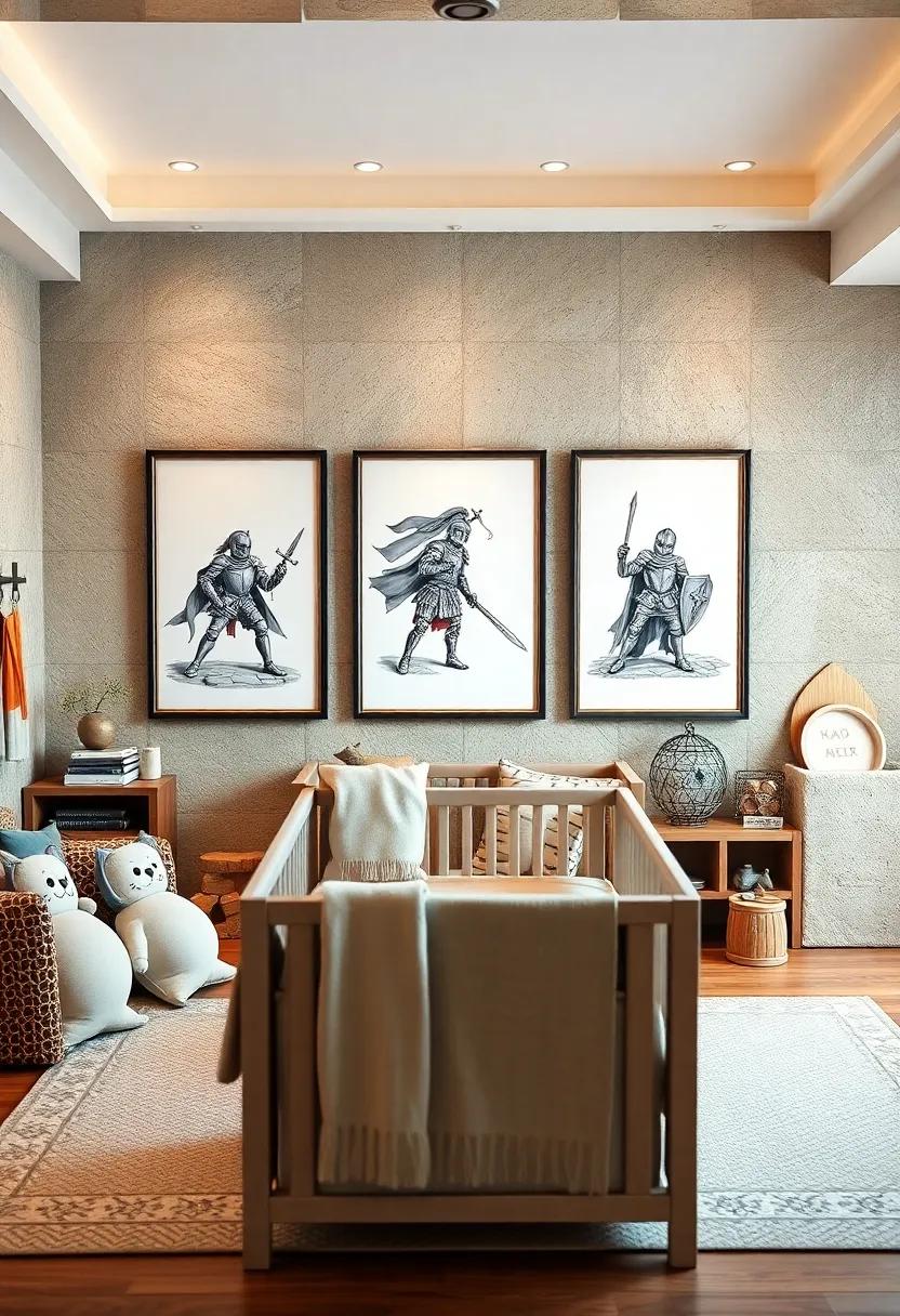 Knightly Adventure Wall Art: Display framed art featuring famed knights ⁤and ⁤quests,igniting‌ your child’s imagination with tales of bravery⁣ and​ heroism