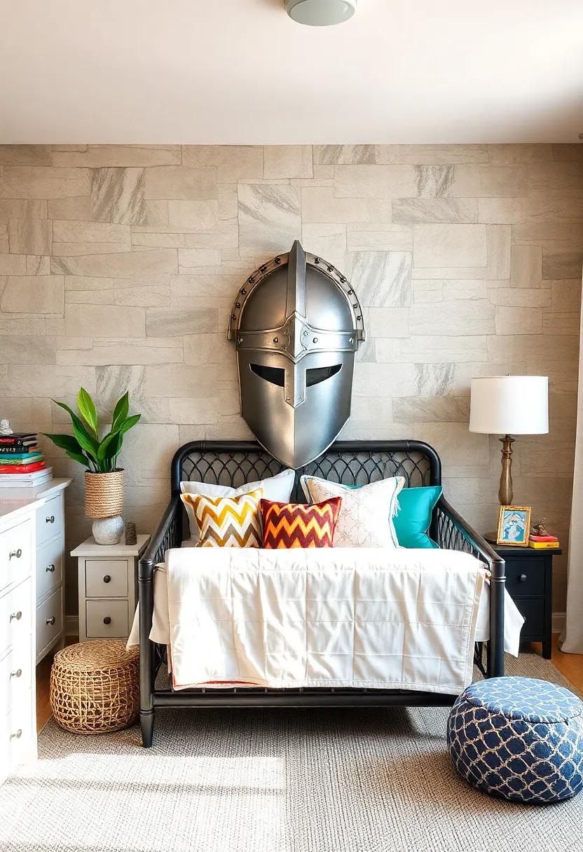 Playful Knight’s Helmet: Add a ⁣decorative ‍knight’s helmet as a whimsical‌ piece of decor that can also double as a playful hat ‍for imaginative play
