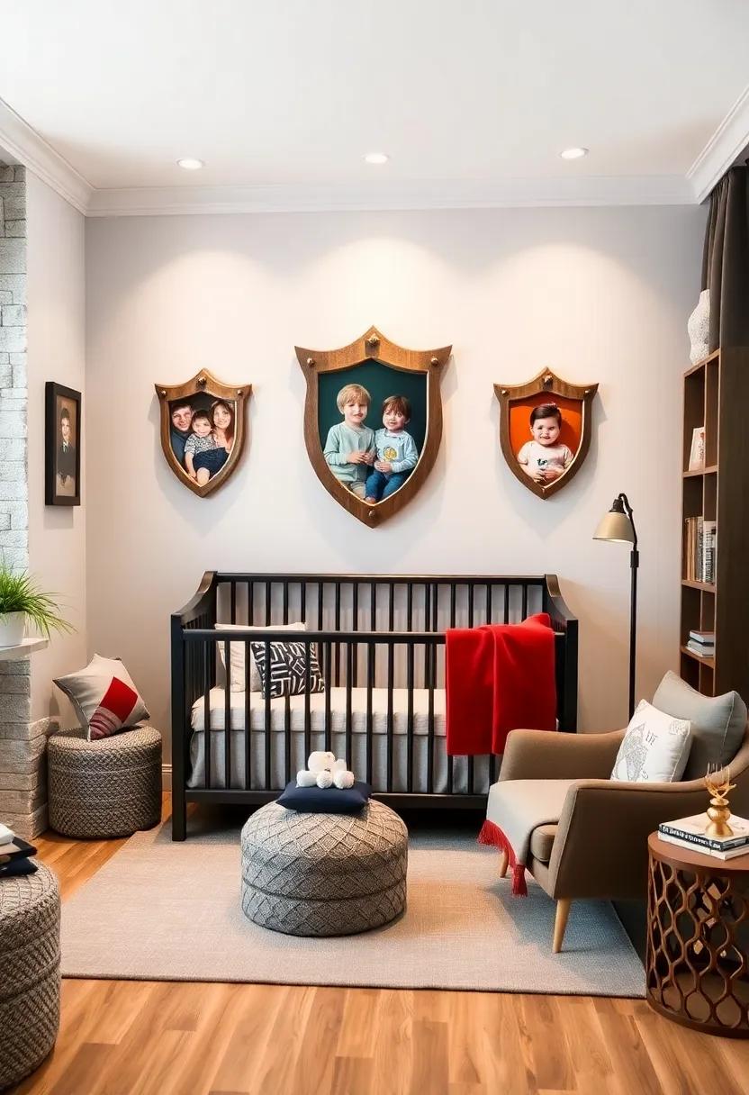 Shields as picture Frames: Utilize shield-shaped picture⁢ frames to showcase memorable moments, making every picture⁢ a ‍part⁤ of your child’s own noble saga