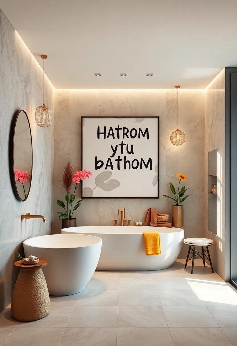Humor in the Bathroom: Lighten the mood with playful, witty⁤ bathroom-themed artwork that makes⁣ guests smile during their visit